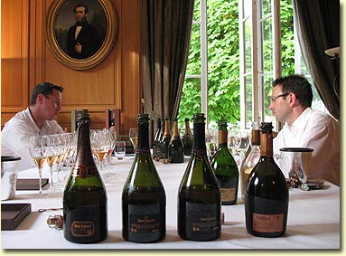 Brad Baker and Frederic Panaiotis at the tasting table