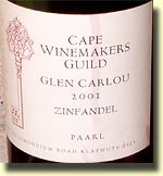 2001 Glen Carlou Zinfandel