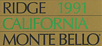 Ridge 1991 California Monte Bello