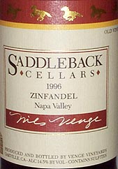 Saddleback Zin label