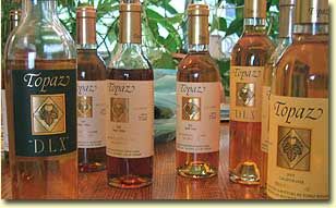 Topaz wine bottles