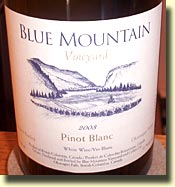 Blue Mountain Vineyards Pinot Blanc