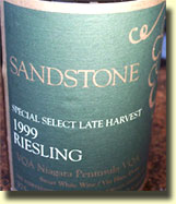 13th Street Wine Co. Sandstone Select Late Harvest Riesling
