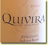 Quivira Zinfandel Anderson Ranch 2002 