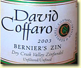 Coffaro Bernier’s Zinfandel 2003