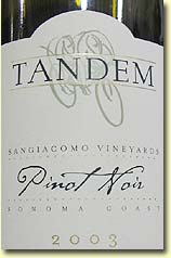 Tandem Sangiacomo Vineyard Pinot Noir 2003