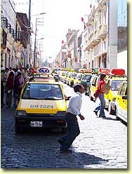 Taxi cabs in Peru