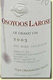 OSOYOOS LAROSE LE GRAND VIN 2003
