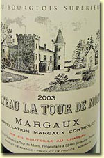 CHATEAU LA TOUR DE MONS 2003 Margaux