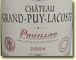 CHATEAU GRAND-PUY-LACOSTE 2004