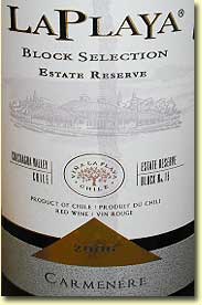 LA PLAYA BLOCK SELECTION ESTATE RESERVE CARMENERE 