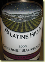 PALATINE HILLS CABERNET SAUVIGNON 2005