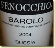 FENOCCHIO BUSSIA BAROLO 2004