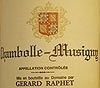 2002 Chambolle Musigny, Gerard Raphet 