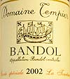 2002 Bandol Domaine Tempier La Tourtine