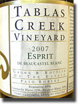 Tablas Creek Esprit de Beaucastel Blanc 2007
