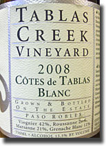 Tablas Creek Cote de Tablas Blanc 2008