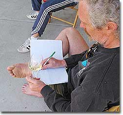 The Scribe - bare foot