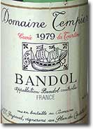 1979 Domaine Tempier Bandol Cuvee La Tourtine