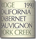1990 Ridge York Creek Cabernet Sauvignon