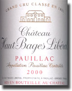 2000 Haut Bages Liberal Pauillac