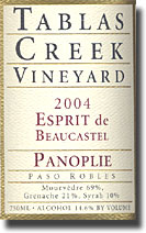 Tablas Creek Esprit de Beaucastel Paso Robles Panoplie