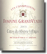 2005 Grand Veneur Ctes du Rhne Villages Rouge "Les Champauvins"