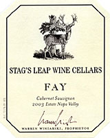 2003 Stag’s Leap Wine Cellars Napa Stags Leap District Cabernet Sauvignon Fay