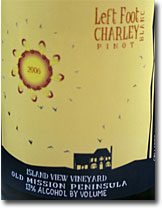 2006 Left Foot Charley Old Mission Peninsula Pinot Blanc Island View Vineyard Tank Sample