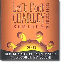 2005 Left Foot Charley Old Mission Peninsula Semidry Riesling