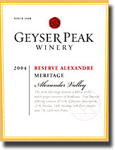 2004 Geyser Peak Alexander Valley Meritage Reserve