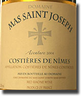 2004 Mas Saint-Joseph Costieres-de-Nimes Cuvee L'Aventure