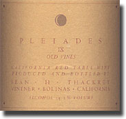 Sean Thackrey Pleiades IX California Old Vines Red Table Wine