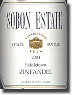 2004 Sobon Estate Amador Zinfandel Fiddletown Lubenko Vineyard