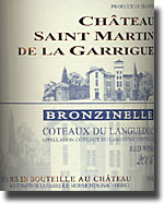 2005 Château Saint Martin de la Garrigue Coteaux du Languedoc Bronzinelle