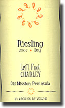 2007 Left Foot Charley Old Mission Peninsula Dry Riesling