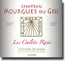 2007 Chateau Mourgues du Gres Costieres de Nimes Rosé “Les Galets Rosés”