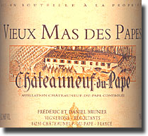 2001 Vieux Mas des Papes Chateauneuf du Pape Blanc