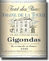 1998 Domaine de la Tourade Gigondas Font des Aïeusc