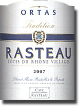 2007 Cave de Rasteau Ortas Côtes du Rhône Villages Rasteau Tradition