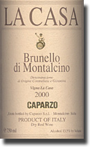 2000 Caparzo Brunello di Montalcino La Casa