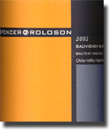 Spenser Roloson Napa Sauvignon Blanc Chiles Valley Balyeat Vineyard