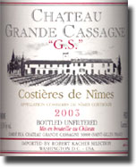 2003 Chteau Grande Cassagne Costires de Nimes G.S.
