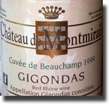 1999 Chteau de Montmirail Gigondas Cuve de Beauchamp