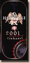 2001 Heritage Vineyard Zinfandel