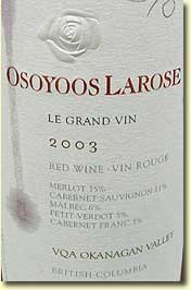 OSOYOOS LAROSE LE GRAND VIN 2003