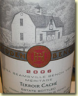 HIDDEN BENCH TERROIR CACHE MERITAGE 2006