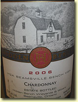 HIDDEN BENCH ESTATE CHARDONNAY 2006