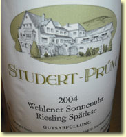 STUDERT-PRUM RIESLING SPATLESE 2004