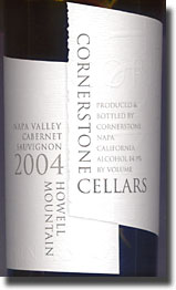 2004 Cornerstone Cellars Napa Cabernet Sauvignon Howell Mountain